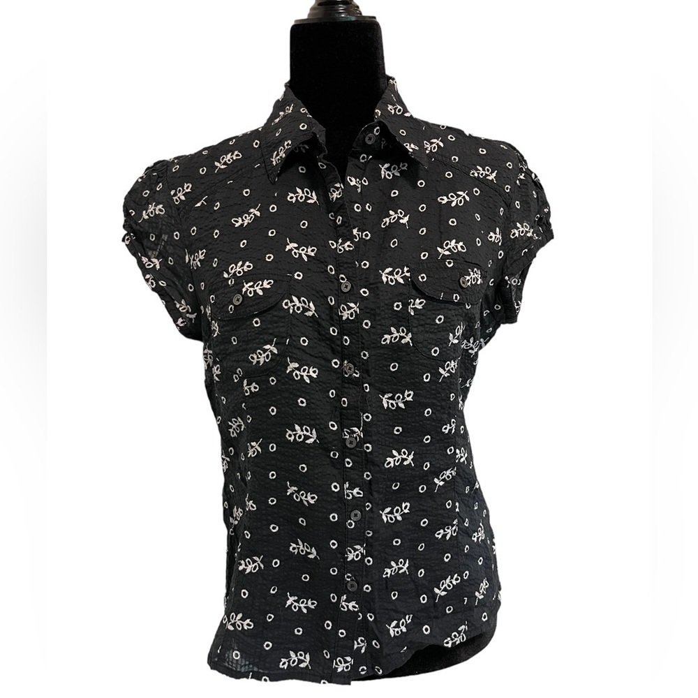 Michael Kors Button Down Cap Sleeve Blouse - Size 12P